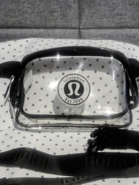 lululemon athletica Clear PVC Belt Bag with Black Trim